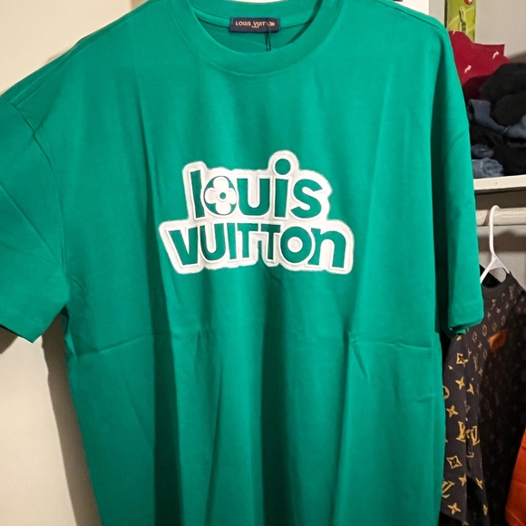 Louis Vuitton Teal Logo T-Shirt - Picture 1 of 6